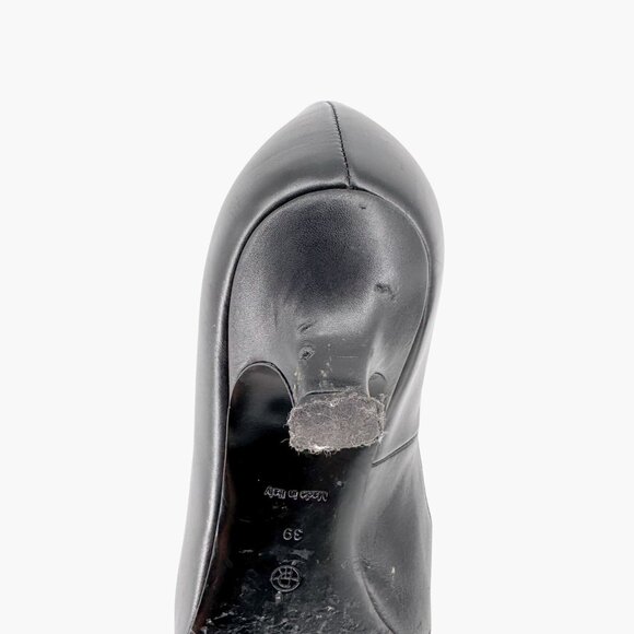 The Row Cyd Mary Jane Kitten Pumps Size 39 US 9 Black Leather Pointed Low Heel - Picture 8 of 16